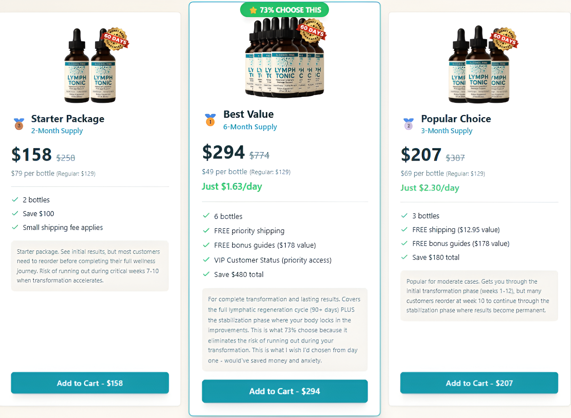 lymph tonic Pricing Labels now3